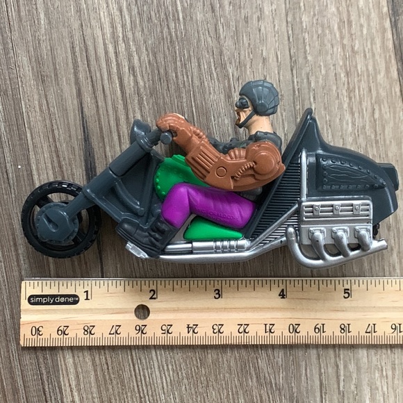 Cyborg ActionFigure Dr X Biker Riding Motorcycle Chopper vintage toy Nonworking - Picture 8 of 10